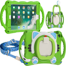 Load image into Gallery viewer, Cute Cat King Kids Shockproof EVA Protective Case with Holder &amp; Shoulder Strap &amp; Handle, For iPad 9.7 2018 / 2017 / Air / Air 2 / Pro 9.7, For iPad 10.2 2019 / 2020 / 2021 / Pro 10.5, For iPad mini 6 / mini 2024, For iPad mini 6