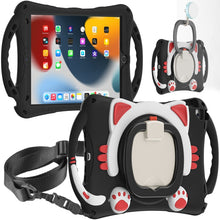 Load image into Gallery viewer, Cute Cat King Kids Shockproof EVA Protective Case with Holder &amp; Shoulder Strap &amp; Handle, For iPad 9.7 2018 / 2017 / Air / Air 2 / Pro 9.7, For iPad 10.2 2019 / 2020 / 2021 / Pro 10.5, For iPad mini 6 / mini 2024, For iPad mini 6