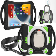 Load image into Gallery viewer, Cute Cat King Kids Shockproof EVA Protective Case with Holder &amp; Shoulder Strap &amp; Handle, For iPad 9.7 2018 / 2017 / Air / Air 2 / Pro 9.7, For iPad 10.2 2019 / 2020 / 2021 / Pro 10.5, For iPad mini 6 / mini 2024, For iPad mini 6