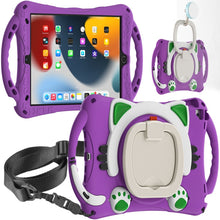 Load image into Gallery viewer, Cute Cat King Kids Shockproof EVA Protective Case with Holder &amp; Shoulder Strap &amp; Handle, For iPad 9.7 2018 / 2017 / Air / Air 2 / Pro 9.7, For iPad 10.2 2019 / 2020 / 2021 / Pro 10.5, For iPad mini 6 / mini 2024, For iPad mini 6