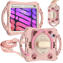 Load image into Gallery viewer, Cute Cat King Kids Shockproof EVA Protective Case with Holder &amp; Shoulder Strap &amp; Handle, For iPad mini 6 / mini 2024
