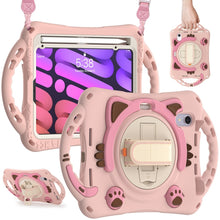 Load image into Gallery viewer, Cute Cat King Kids Shockproof EVA Protective Case with Holder &amp; Shoulder Strap &amp; Handle, For iPad mini 6 / mini 2024