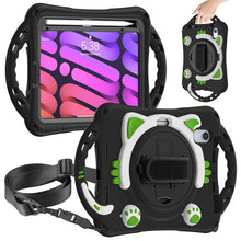 Load image into Gallery viewer, Cute Cat King Kids Shockproof EVA Protective Case with Holder &amp; Shoulder Strap &amp; Handle, For iPad mini 6 / mini 2024
