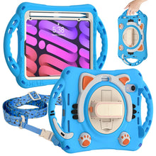 Load image into Gallery viewer, Cute Cat King Kids Shockproof EVA Protective Case with Holder &amp; Shoulder Strap &amp; Handle, For iPad mini 6 / mini 2024