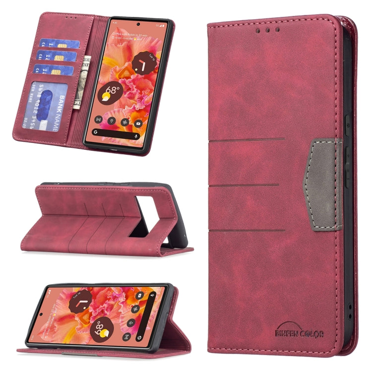 Magnetic Splicing Leather Phone Case, For Google Pixel 6 Pro, For Google Pixel 6, For Xiaomi Redmi 9A, For Xiaomi Redmi 9C, For Xiaomi Redmi 9, For Xiaomi Redmi 10, For Xiaomi Redmi Note 9 / 10X 4G, For Xiaomi Redmi Note 11 5G                          ...