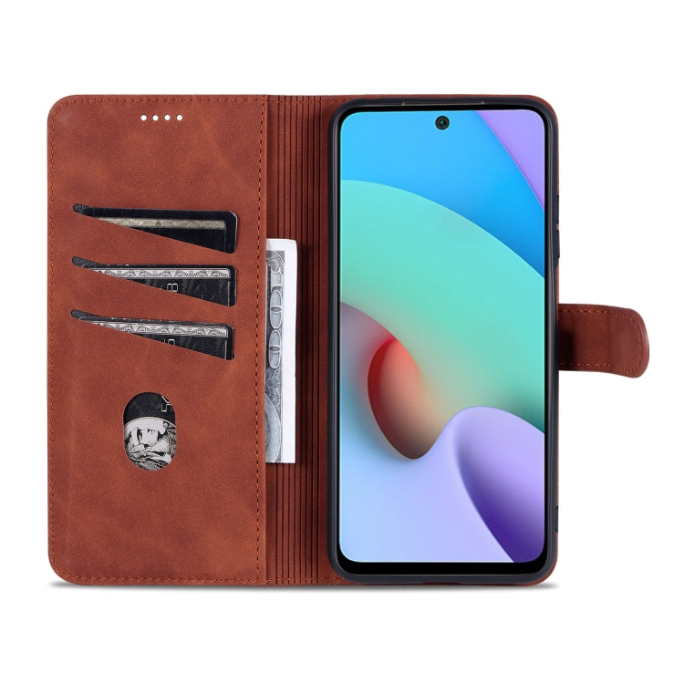 AZNS Skin Feel Calf Texture Horizontal Flip Leather Phone Case with Card Slots & Holder & Wallet, For Xiaomi Redmi Note 11 / Poco M4 Pro 5G