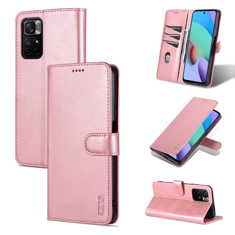 AZNS Skin Feel Calf Texture Horizontal Flip Leather Phone Case with Card Slots & Holder & Wallet, For Xiaomi Redmi Note 11 / Poco M4 Pro 5G