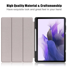 Load image into Gallery viewer, Solid Color TPU Horizontal Flip Tablet Leather Case with 3-Fold Holder &amp; Sleep / Wake-up Function, For Samsung Galaxy Tab S7 FE 12.4