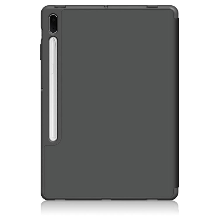 Solid Color TPU Horizontal Flip Tablet Leather Case with 3-Fold Holder & Sleep / Wake-up Function, For Samsung Galaxy Tab S7 FE 12.4