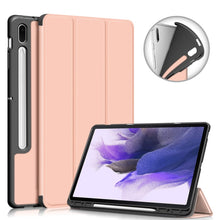 Load image into Gallery viewer, Solid Color TPU Horizontal Flip Tablet Leather Case with 3-Fold Holder &amp; Sleep / Wake-up Function, For Samsung Galaxy Tab S7 FE 12.4