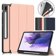 Load image into Gallery viewer, Solid Color TPU Horizontal Flip Tablet Leather Case with 3-Fold Holder &amp; Sleep / Wake-up Function, For Samsung Galaxy Tab S7 FE 12.4