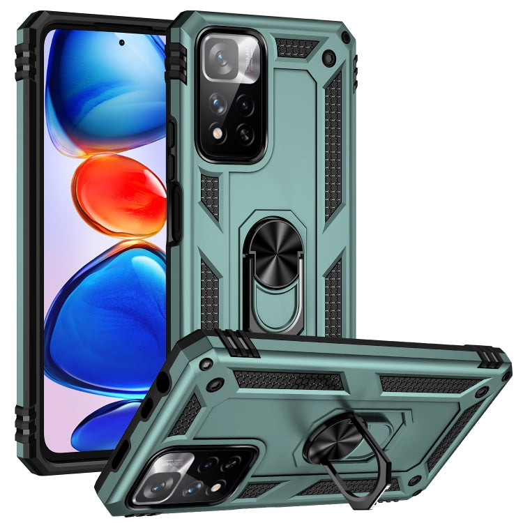 Shockproof TPU + PC Phone Case with 360 Degree Rotating Holder, For Xiaomi Redmi Note 11 Pro 5G, For Xiaomi Redmi Note 11 5G
