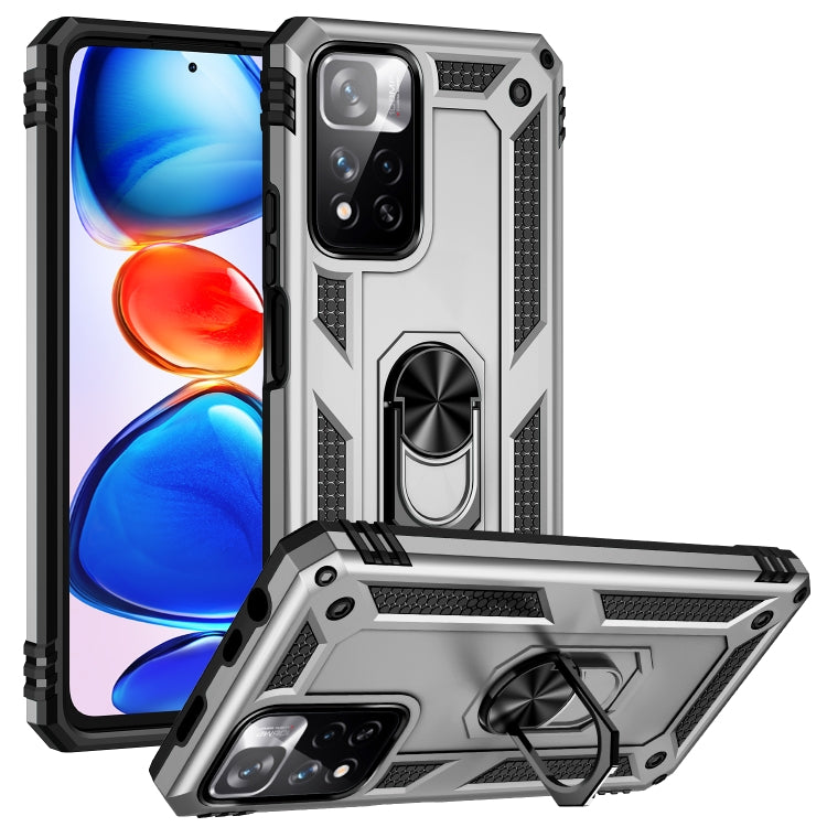 Shockproof TPU + PC Phone Case with 360 Degree Rotating Holder, For Xiaomi Redmi Note 11 Pro 5G, For Xiaomi Redmi Note 11 5G