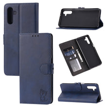 Load image into Gallery viewer, Embossed Happy Cat Pattern Leather Phone Case, For Samsung Galaxy S22 Ultra 5G, For Samsung Galaxy A13 5G, For Samsung Galaxy A33 5G, For Samsung Galaxy A53