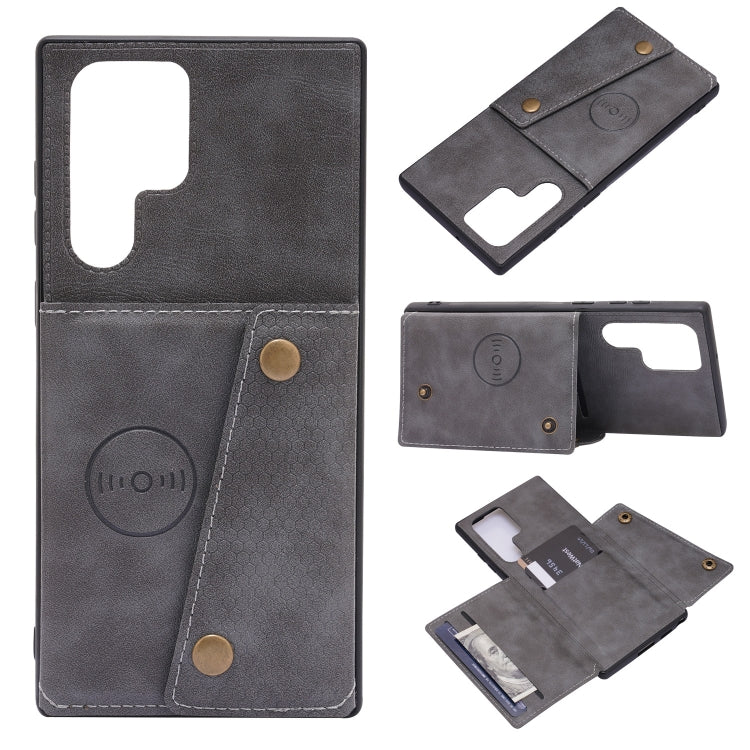 Double Buckle PU + TPU Magnetic Phone Case, For Samsung Galaxy S22 5G, For Xiaomi 11T, For Samsung Galaxy S22+ 5G, For Samsung Galaxy S22 Ultra 5G, For Samsung Galaxy A13 5G