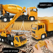 Load image into Gallery viewer, MoFun 2.4G 10-channel Remote Control Simulation Engineering Vehicle, Crane, Dump Truck, Mixer Truck