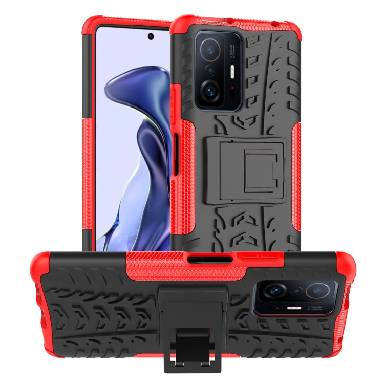 Tire Texture TPU + PC Phone Case with Holder, For Xiaomi Mi 11T, For Nokia G300, For Samsung Galaxy S22 Ultra 5G, For Samsung Galaxy M52 5G