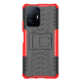 Tire Texture TPU + PC Phone Case with Holder, For Xiaomi Mi 11T, For Nokia G300, For Samsung Galaxy S22 Ultra 5G, For Samsung Galaxy M52 5G