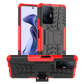 Tire Texture TPU + PC Phone Case with Holder, For Xiaomi Mi 11T, For Nokia G300, For Samsung Galaxy S22 Ultra 5G, For Samsung Galaxy M52 5G
