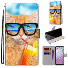 Load image into Gallery viewer, Coloured Drawing Cross Texture Horizontal Flip Leather Phone Case with Holder &amp; Card Slots &amp; Wallet &amp; Lanyard, For Motorola Moto G10/G20/G30, For Xiaomi Redmi Note 11