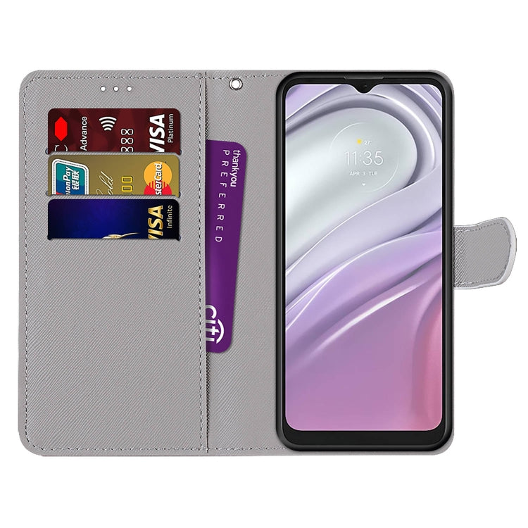 Coloured Drawing Cross Texture Horizontal Flip Leather Phone Case with Holder & Card Slots & Wallet & Lanyard, For Motorola Moto G10/G20/G30, For Xiaomi Redmi Note 11