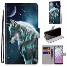 Load image into Gallery viewer, Coloured Drawing Cross Texture Horizontal Flip Leather Phone Case with Holder &amp; Card Slots &amp; Wallet &amp; Lanyard, For Motorola Moto G10/G20/G30, For Xiaomi Redmi Note 11