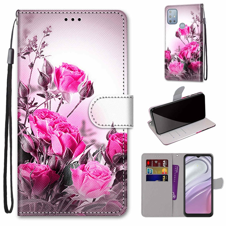 Coloured Drawing Cross Texture Horizontal Flip Leather Phone Case with Holder & Card Slots & Wallet & Lanyard, For Motorola Moto G10/G20/G30, For Xiaomi Redmi Note 11