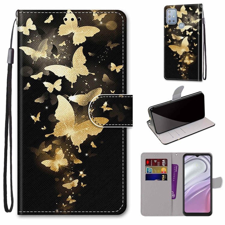 Coloured Drawing Cross Texture Horizontal Flip Leather Phone Case with Holder & Card Slots & Wallet & Lanyard, For Motorola Moto G10/G20/G30, For Xiaomi Redmi Note 11