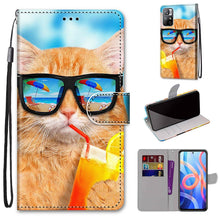 Load image into Gallery viewer, Coloured Drawing Cross Texture Horizontal Flip Leather Phone Case with Holder &amp; Card Slots &amp; Wallet &amp; Lanyard, For Motorola Moto G10/G20/G30, For Xiaomi Redmi Note 11