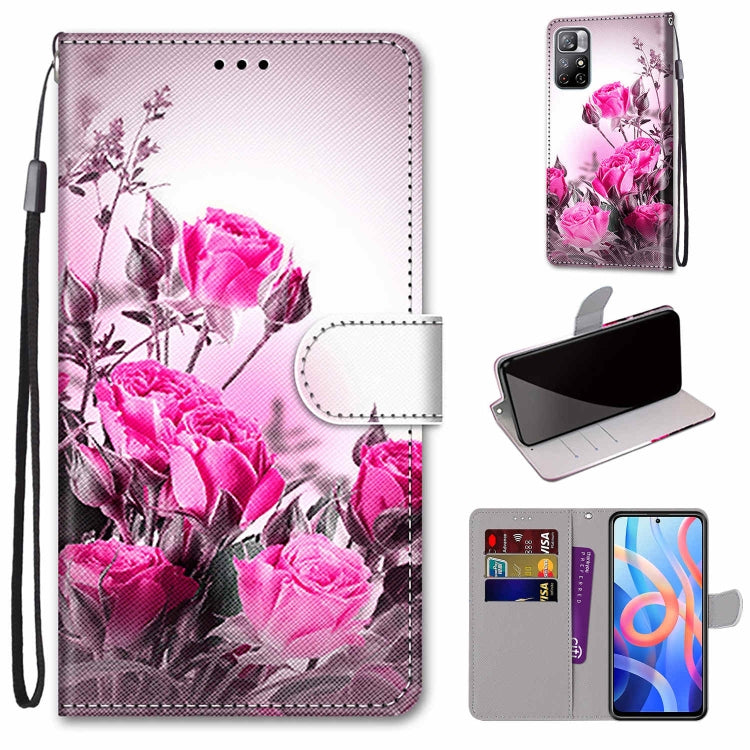 Coloured Drawing Cross Texture Horizontal Flip Leather Phone Case with Holder & Card Slots & Wallet & Lanyard, For Motorola Moto G10/G20/G30, For Xiaomi Redmi Note 11