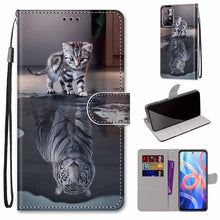 Load image into Gallery viewer, Coloured Drawing Cross Texture Horizontal Flip Leather Phone Case with Holder &amp; Card Slots &amp; Wallet &amp; Lanyard, For Motorola Moto G10/G20/G30, For Xiaomi Redmi Note 11