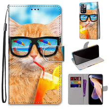 Load image into Gallery viewer, Coloured Drawing Cross Texture Horizontal Flip Leather Phone Case with Holder &amp; Card Slots &amp; Wallet &amp; Lanyard, For Xiaomi Redmi Note 11 Pro/11 Pro+, For Nokia C01 Plus