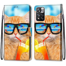 Load image into Gallery viewer, Coloured Drawing Cross Texture Horizontal Flip Leather Phone Case with Holder &amp; Card Slots &amp; Wallet &amp; Lanyard, For Xiaomi Redmi Note 11 Pro/11 Pro+, For Nokia C01 Plus