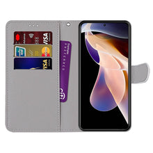 Load image into Gallery viewer, Coloured Drawing Cross Texture Horizontal Flip Leather Phone Case with Holder &amp; Card Slots &amp; Wallet &amp; Lanyard, For Xiaomi Redmi Note 11 Pro/11 Pro+, For Nokia C01 Plus