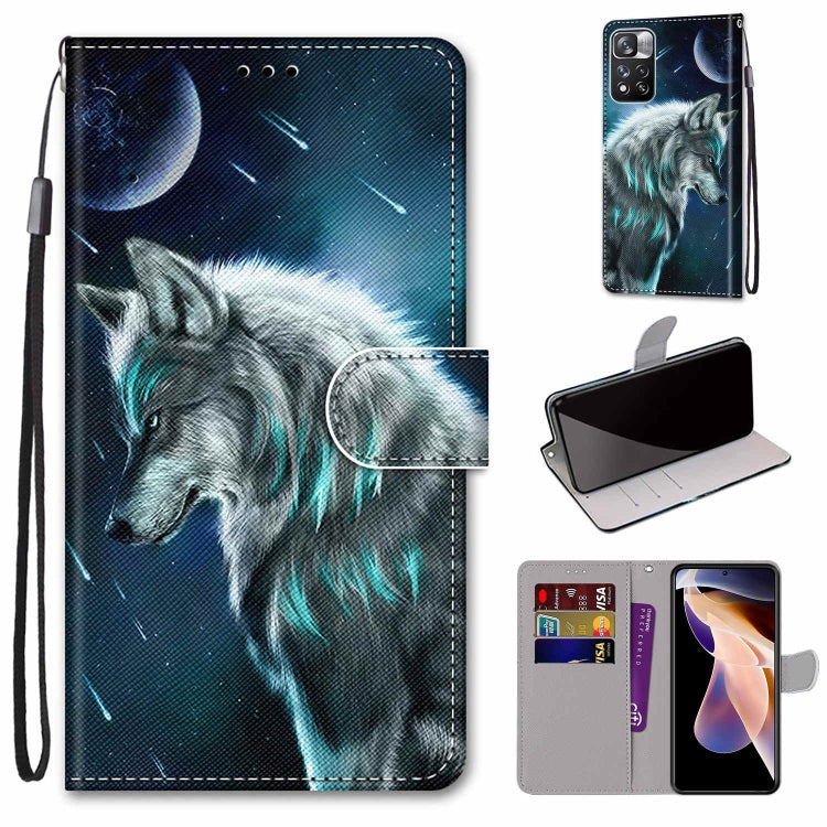 Coloured Drawing Cross Texture Horizontal Flip Leather Phone Case with Holder & Card Slots & Wallet & Lanyard, For Xiaomi Redmi Note 11 Pro/11 Pro+, For Nokia C01 Plus