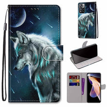 Load image into Gallery viewer, Coloured Drawing Cross Texture Horizontal Flip Leather Phone Case with Holder &amp; Card Slots &amp; Wallet &amp; Lanyard, For Xiaomi Redmi Note 11 Pro/11 Pro+, For Nokia C01 Plus