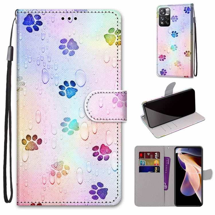 Coloured Drawing Cross Texture Horizontal Flip Leather Phone Case with Holder & Card Slots & Wallet & Lanyard, For Xiaomi Redmi Note 11 Pro/11 Pro+, For Nokia C01 Plus