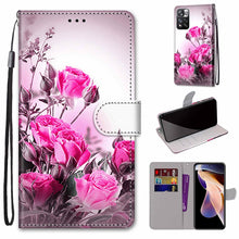 Load image into Gallery viewer, Coloured Drawing Cross Texture Horizontal Flip Leather Phone Case with Holder &amp; Card Slots &amp; Wallet &amp; Lanyard, For Xiaomi Redmi Note 11 Pro/11 Pro+, For Nokia C01 Plus