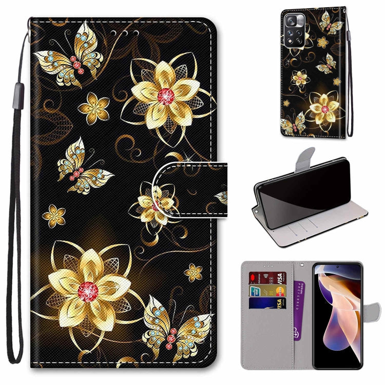 Coloured Drawing Cross Texture Horizontal Flip Leather Phone Case with Holder & Card Slots & Wallet & Lanyard, For Xiaomi Redmi Note 11 Pro/11 Pro+, For Nokia C01 Plus