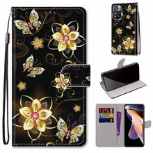 Load image into Gallery viewer, Coloured Drawing Cross Texture Horizontal Flip Leather Phone Case with Holder &amp; Card Slots &amp; Wallet &amp; Lanyard, For Xiaomi Redmi Note 11 Pro/11 Pro+, For Nokia C01 Plus
