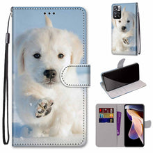 Load image into Gallery viewer, Coloured Drawing Cross Texture Horizontal Flip Leather Phone Case with Holder &amp; Card Slots &amp; Wallet &amp; Lanyard, For Xiaomi Redmi Note 11 Pro/11 Pro+, For Nokia C01 Plus