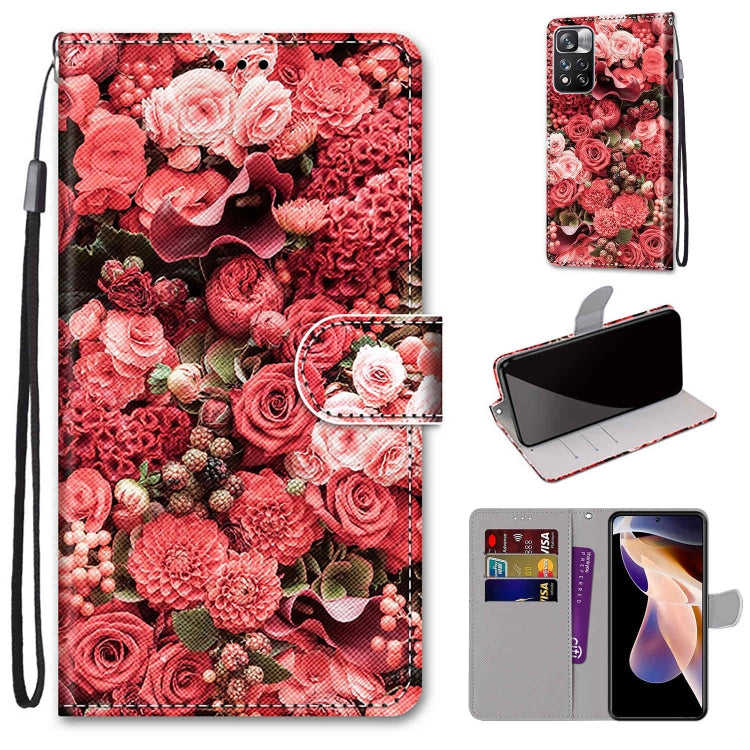Coloured Drawing Cross Texture Horizontal Flip Leather Phone Case with Holder & Card Slots & Wallet & Lanyard, For Xiaomi Redmi Note 11 Pro/11 Pro+, For Nokia C01 Plus