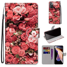 Load image into Gallery viewer, Coloured Drawing Cross Texture Horizontal Flip Leather Phone Case with Holder &amp; Card Slots &amp; Wallet &amp; Lanyard, For Xiaomi Redmi Note 11 Pro/11 Pro+, For Nokia C01 Plus