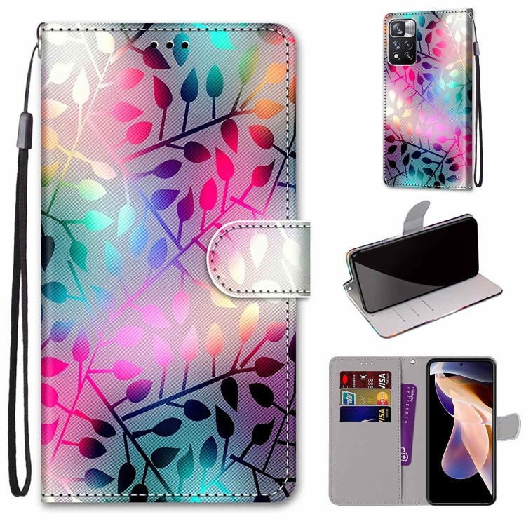 Coloured Drawing Cross Texture Horizontal Flip Leather Phone Case with Holder & Card Slots & Wallet & Lanyard, For Xiaomi Redmi Note 11 Pro/11 Pro+, For Nokia C01 Plus