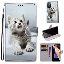 Load image into Gallery viewer, Coloured Drawing Cross Texture Horizontal Flip Leather Phone Case with Holder &amp; Card Slots &amp; Wallet &amp; Lanyard, For Xiaomi Redmi Note 11 Pro/11 Pro+, For Nokia C01 Plus