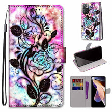 Load image into Gallery viewer, Coloured Drawing Cross Texture Horizontal Flip Leather Phone Case with Holder &amp; Card Slots &amp; Wallet &amp; Lanyard, For Xiaomi Redmi Note 11 Pro/11 Pro+, For Nokia C01 Plus