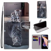 Load image into Gallery viewer, Coloured Drawing Cross Texture Horizontal Flip Leather Phone Case with Holder &amp; Card Slots &amp; Wallet &amp; Lanyard, For Xiaomi Redmi Note 11 Pro/11 Pro+, For Nokia C01 Plus