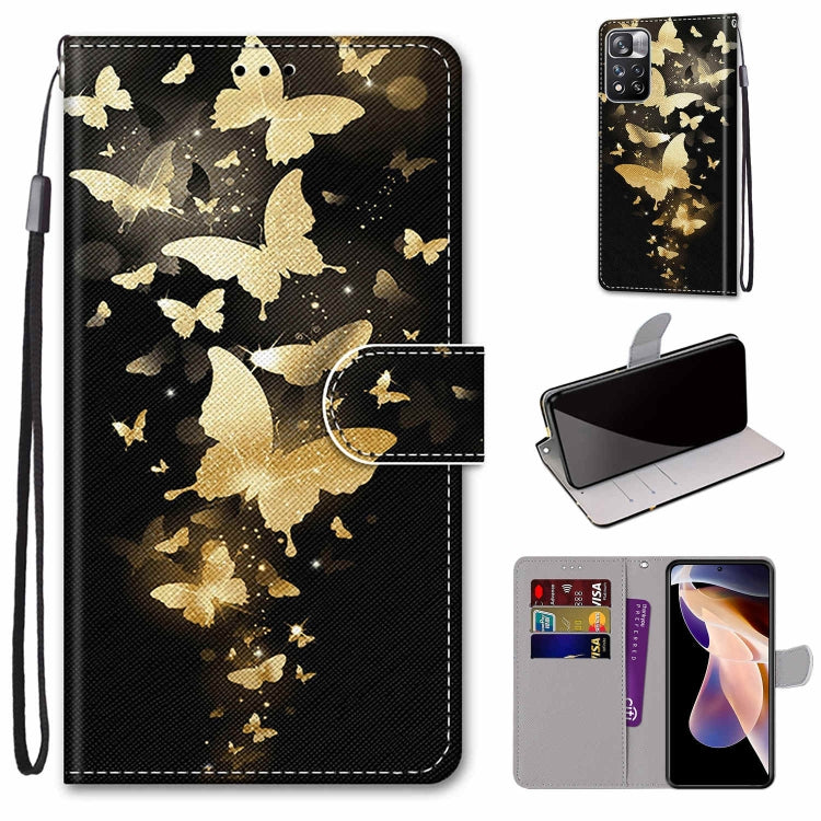 Coloured Drawing Cross Texture Horizontal Flip Leather Phone Case with Holder & Card Slots & Wallet & Lanyard, For Xiaomi Redmi Note 11 Pro/11 Pro+, For Nokia C01 Plus