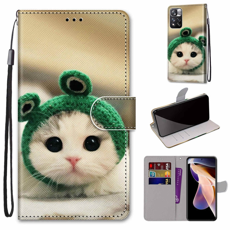 Coloured Drawing Cross Texture Horizontal Flip Leather Phone Case with Holder & Card Slots & Wallet & Lanyard, For Xiaomi Redmi Note 11 Pro/11 Pro+, For Nokia C01 Plus