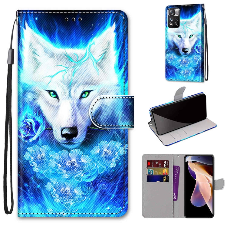 Coloured Drawing Cross Texture Horizontal Flip Leather Phone Case with Holder & Card Slots & Wallet & Lanyard, For Xiaomi Redmi Note 11 Pro/11 Pro+, For Nokia C01 Plus
